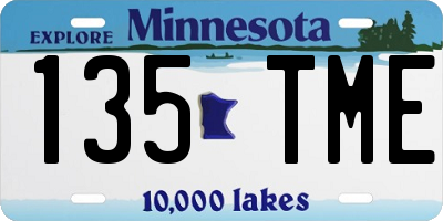 MN license plate 135TME