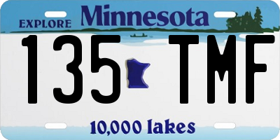 MN license plate 135TMF