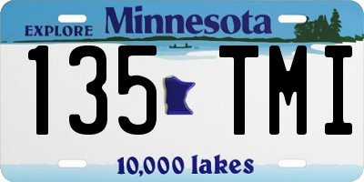MN license plate 135TMI