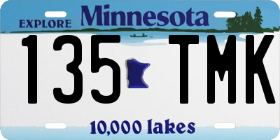 MN license plate 135TMK