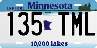 MN license plate 135TML