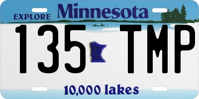 MN license plate 135TMP