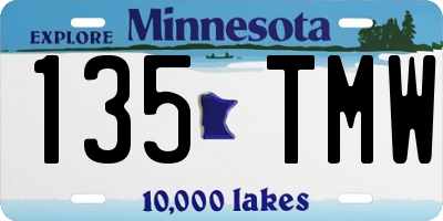 MN license plate 135TMW