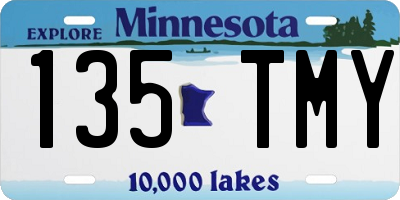 MN license plate 135TMY