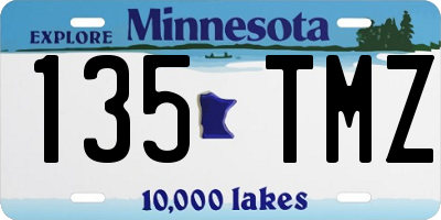 MN license plate 135TMZ