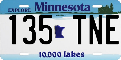MN license plate 135TNE