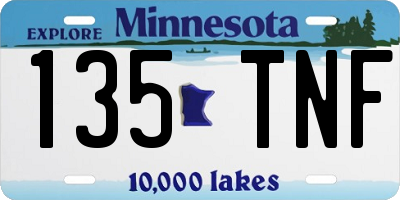 MN license plate 135TNF