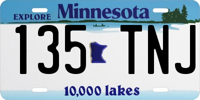 MN license plate 135TNJ