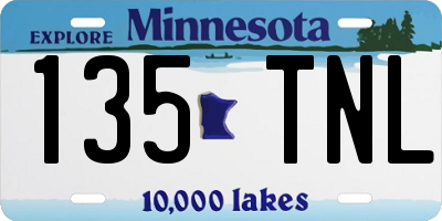 MN license plate 135TNL