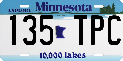 MN license plate 135TPC