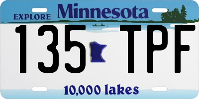 MN license plate 135TPF