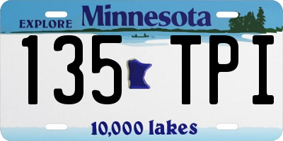 MN license plate 135TPI