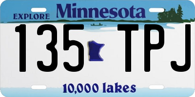 MN license plate 135TPJ
