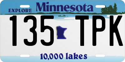 MN license plate 135TPK