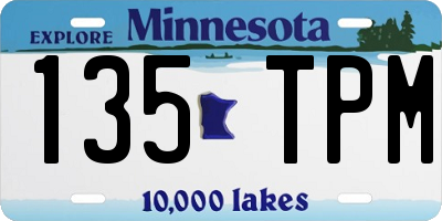 MN license plate 135TPM
