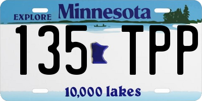 MN license plate 135TPP