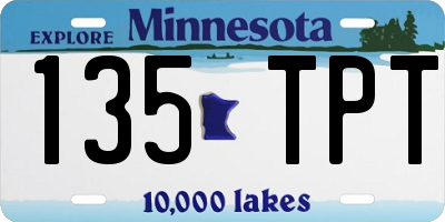 MN license plate 135TPT
