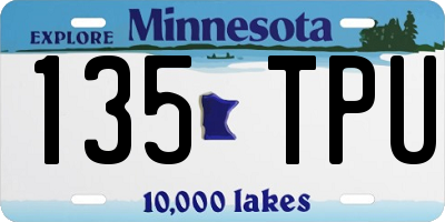 MN license plate 135TPU