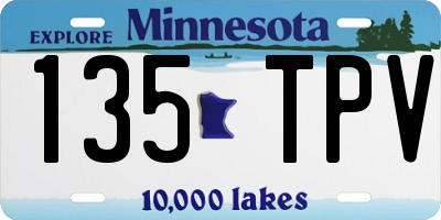 MN license plate 135TPV
