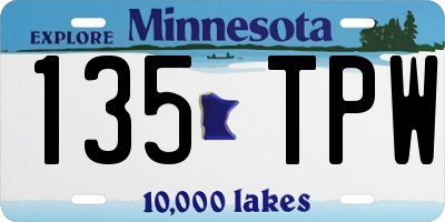 MN license plate 135TPW
