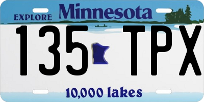 MN license plate 135TPX