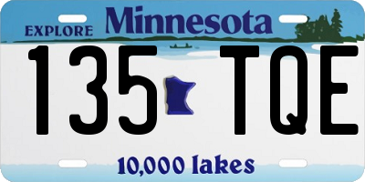 MN license plate 135TQE