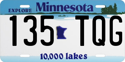MN license plate 135TQG