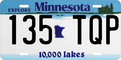 MN license plate 135TQP