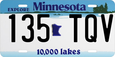 MN license plate 135TQV