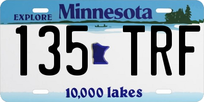 MN license plate 135TRF