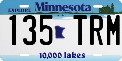 MN license plate 135TRM