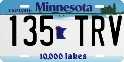 MN license plate 135TRV