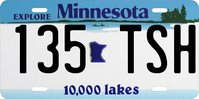 MN license plate 135TSH