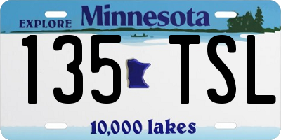 MN license plate 135TSL