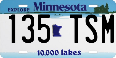 MN license plate 135TSM