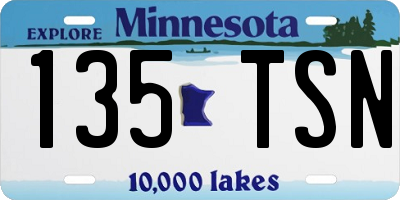 MN license plate 135TSN