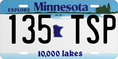 MN license plate 135TSP