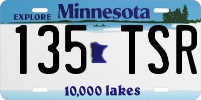 MN license plate 135TSR