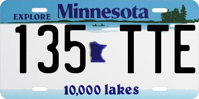MN license plate 135TTE