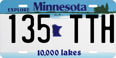MN license plate 135TTH