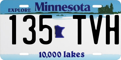 MN license plate 135TVH