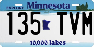 MN license plate 135TVM