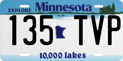 MN license plate 135TVP