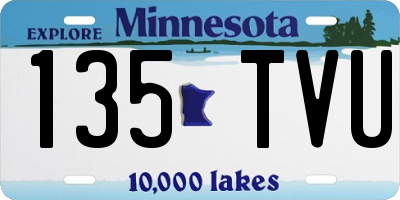 MN license plate 135TVU