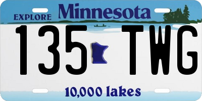 MN license plate 135TWG