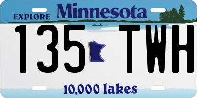 MN license plate 135TWH