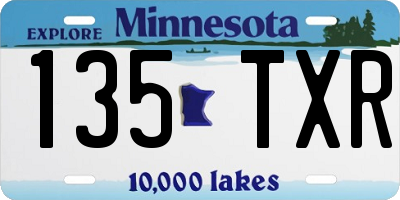 MN license plate 135TXR