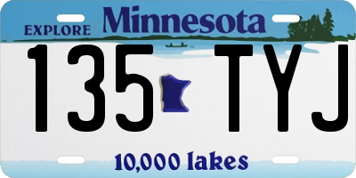 MN license plate 135TYJ