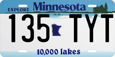 MN license plate 135TYT