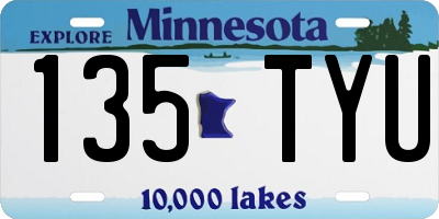 MN license plate 135TYU